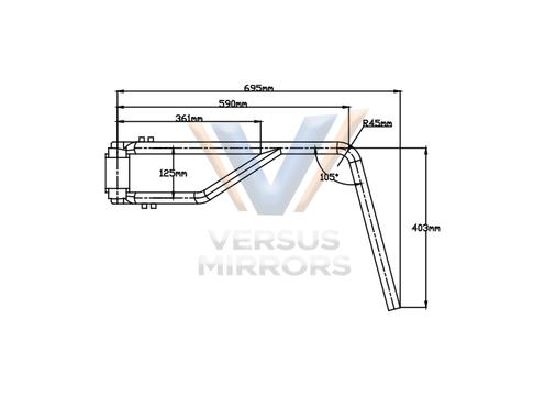 product image for Versus Mirror Long Arm Left Hand Side Top Mount